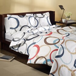 Infinity Cotton 3-piece Full/Queen-size Duvet Cover Set