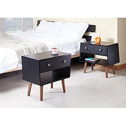 Nova Matte Black Night Stands/ End Tables (Set of 2)