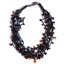 Luzy 'Mocha' Tiger's Eye Necklace (Guatemala)