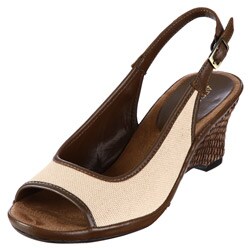 Aerosoles Women's 'Dozen Roses' Natural Slingback Wedges