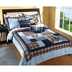 'Monkey See Monkey Do' 2-piece Twin-size Quilt Set