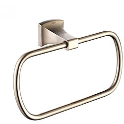 Kraus Fortis Bathroom Accessories - Square Towel Ring Brushed Nickel