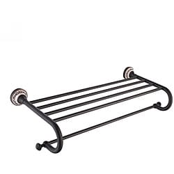 Kraus Apollo Bathroom Accessories - Bath Towel Rack with Towel Bar Oil Rubbed Bronze