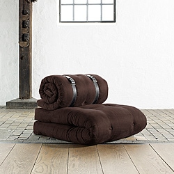 Fresh Futon 'Buckle Up' Chocolate Futon Chair