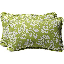 Pillow Perfect Decorative Green/ White Floral Toss Pillows (Set of 2)
