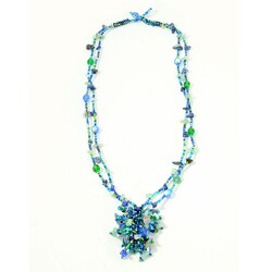 Amethyst, Aventurine and Crystal 'Roxana' Bead Necklace (Guatemala)