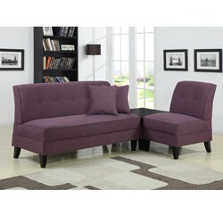 Portfolio Engle Amethyst Purple Linen 3-piece Sofa Set