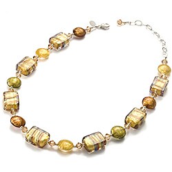 LuckyClover 'Calle D'Oro' Authentic Murano Glass Necklace