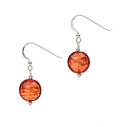 LuckyClover 'Discus' Authentic Murano Glass Earrings