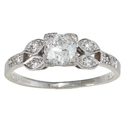 Platinum 1ct TDW Diamond Engagement-style Estate Ring (H-1, SI1-SI2) diamond platinum engagement ring
