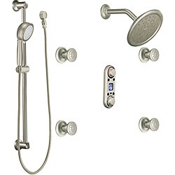 Moen ioDigital Vertical Spa Brushed Nickel Shower Faucet