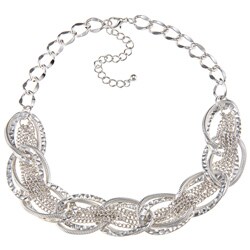Alexa Starr Silvertone Chain Link Necklace