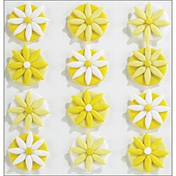 Jolee's Confections 'Yellow Fondant Flowers' Stickers
