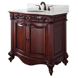 Wyndham Collection Eleanor Cherry 36-inch Single Bathroom Vanity