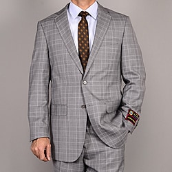 Giorgio Fiorelli Men's Gray Plaid Suit