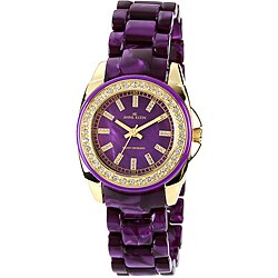 Anne Klein Women's Purple Link Bracelet Watch