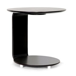 Woodard Dark Brown Wood C-shaped End Table