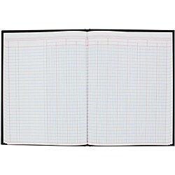 Wilson Jones 12-column 80-page Black-cover Paper Record Book  7 inches x 9 inches