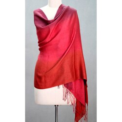 Silk and Wool 'Twilight Shimmer' Shawl (India)