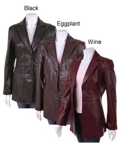 Prague 3-button Leather Blazer