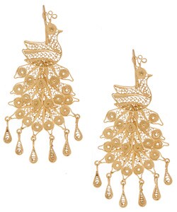 Peruvian Vermeil Filigree Earrings (Peru)