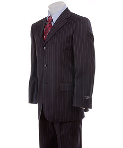 Zanetti Men's Navy Pinstripe Three-button Suit