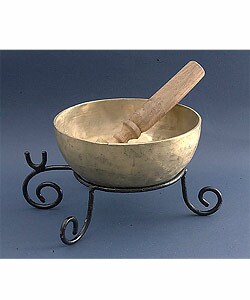 Hand Hammered Brass Singing Bowl w/stand (Nepal)