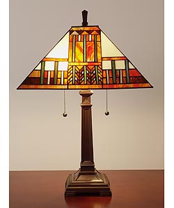 Tiffany and Mission-style Table Lamp