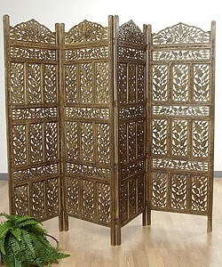 Flower Jali 4-Panel Screen (India)