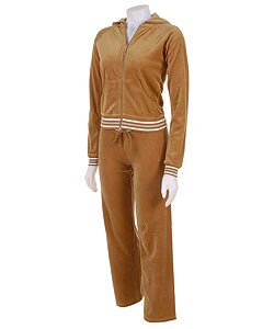 Clove Velour Hooded Warm-ups
