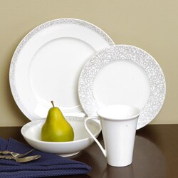 Sasaki Silver Script 16-piece Dinnerware Set