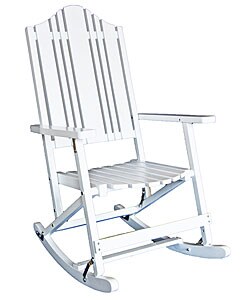 Carolina Folding White Rocking Chair