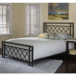 Lattice King-size Bed with Rectangular tube frame, diamond pattern