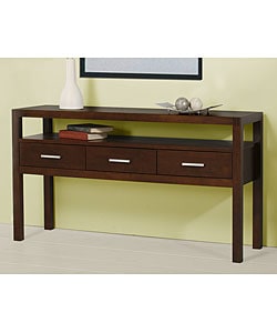 Creighton Walnut Cherry 3-drawer Console Table
