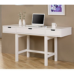 Overstock Desk on Plateau Gloss White Computer Desk