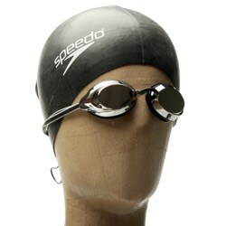 Speedo Black Vanquisher 2.0 Plus Goggles and Silicon Cap