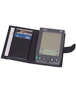 Black Leather Case for Palm Pilots