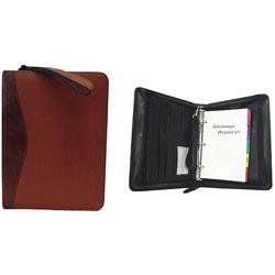 Zippered Leather Binder