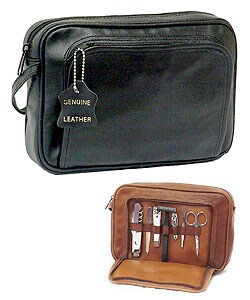 Leather Travel Toiletry Bag