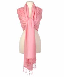 Himalaya Trading Co. Pink Pashmina & Silk Scarf