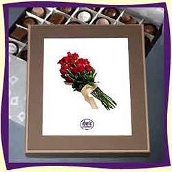Dan's Chocolates 36-piece Bunch of Red Roses Box