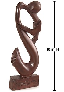 Hornblower Carved Wood Figurine (Ghana)