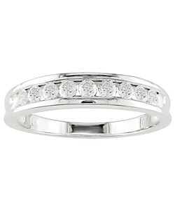14k White Gold 1/2ct Round Diamond Anniversary Band (H-I, I1-I2)