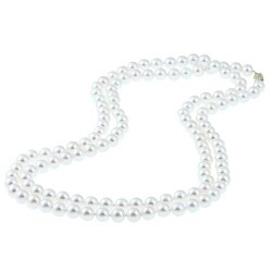 DaVonna Akoya Cultured Pearl Necklace (6.5-7mm/ 36 in)