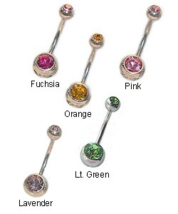 Double-jeweled Curved Barbell