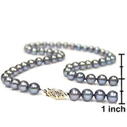 Cultured Black Freshwater Pearl Necklace (6.5-7 mm/ 24 in)