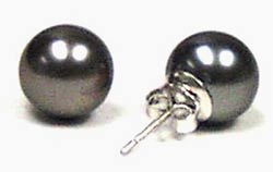 14k Black Tahitian Cultured Pearl Earrings (9-9.5mm) (Case of 3)