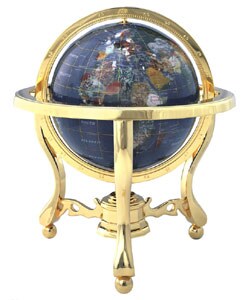 Blue Lapis Ocean 6-in. Gemstone Globe