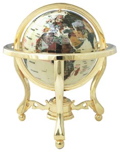 Ivory Ocean 13-in. Gemstone Globe