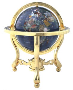 Lapis Lazuli Ocean 13-inch Gemstone Globe